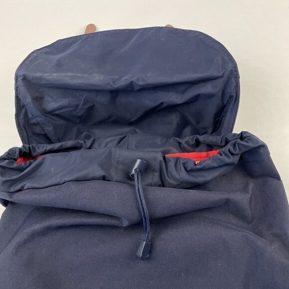 Herschel Retreat Backpack Top Load Navy Brown Canvas Padded Fleece Laptop Sleeve - Picture 8 of 10